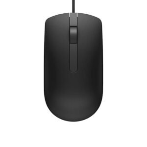 Dell MS116 Wired Optical Mouse, 1000DPI, LED Tracking, Scrolling Wheel, Plug and Play